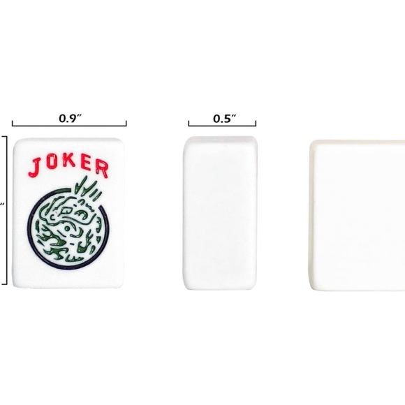 Blue Floral Mahjong Complete Set with Carrying Case - Picture 12 of 13